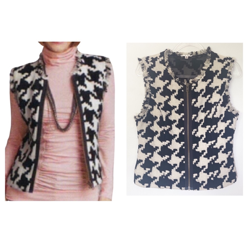 CAbi Houndstooth Woven Vest